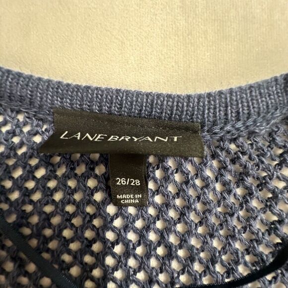 Lane Bryant Knit Navy Blue Cardigan Sweater Swim cover resort wear 26 / 28 - Picture 11 of 14